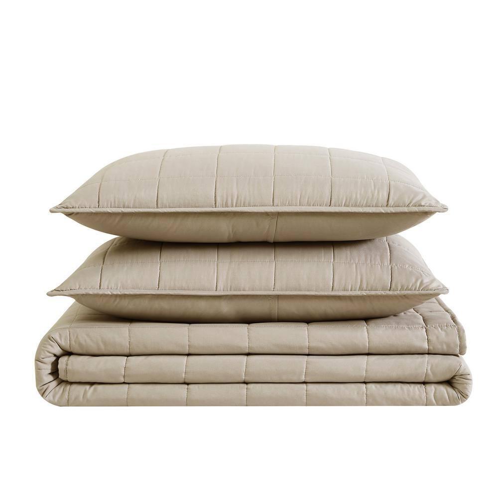 London Fog London Fog Garment Wash Solid Quilt Set