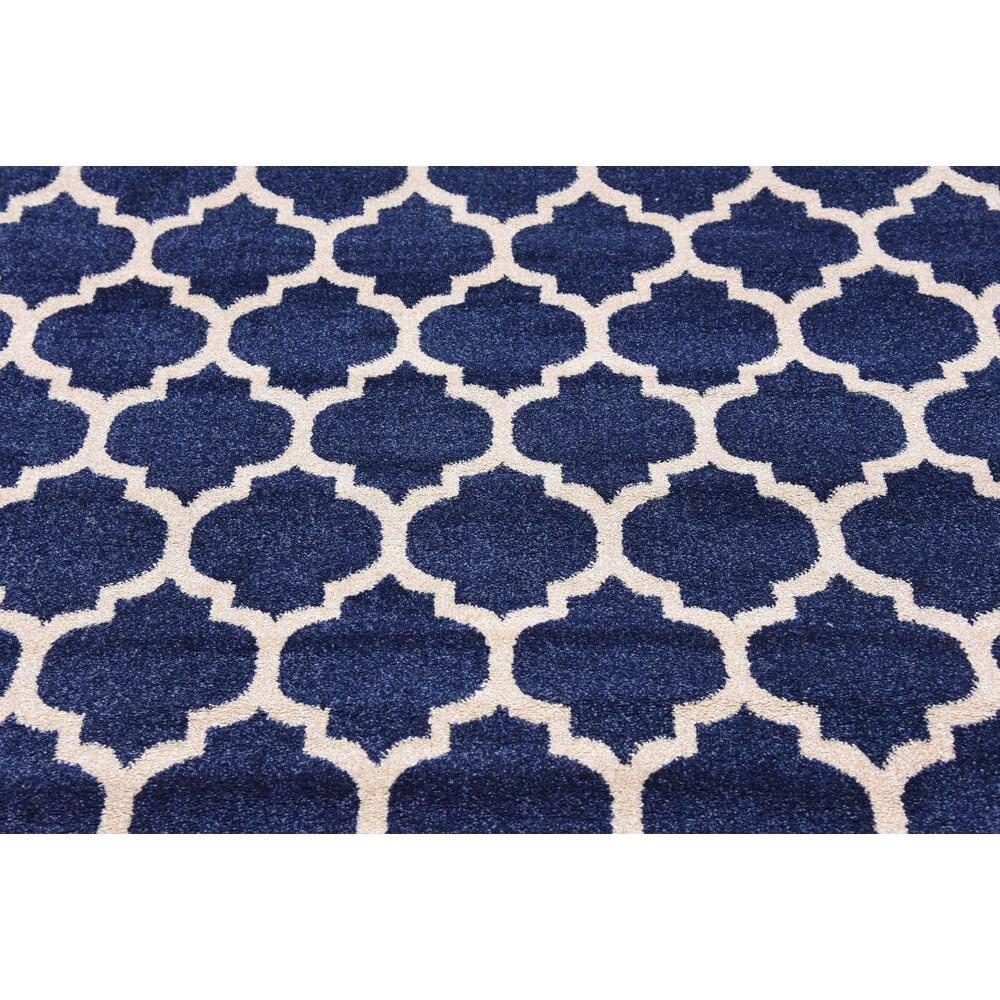 Unique Loom 4' 1 x 6' 1 Trellis Philadelphia Dark Blue Area Rug