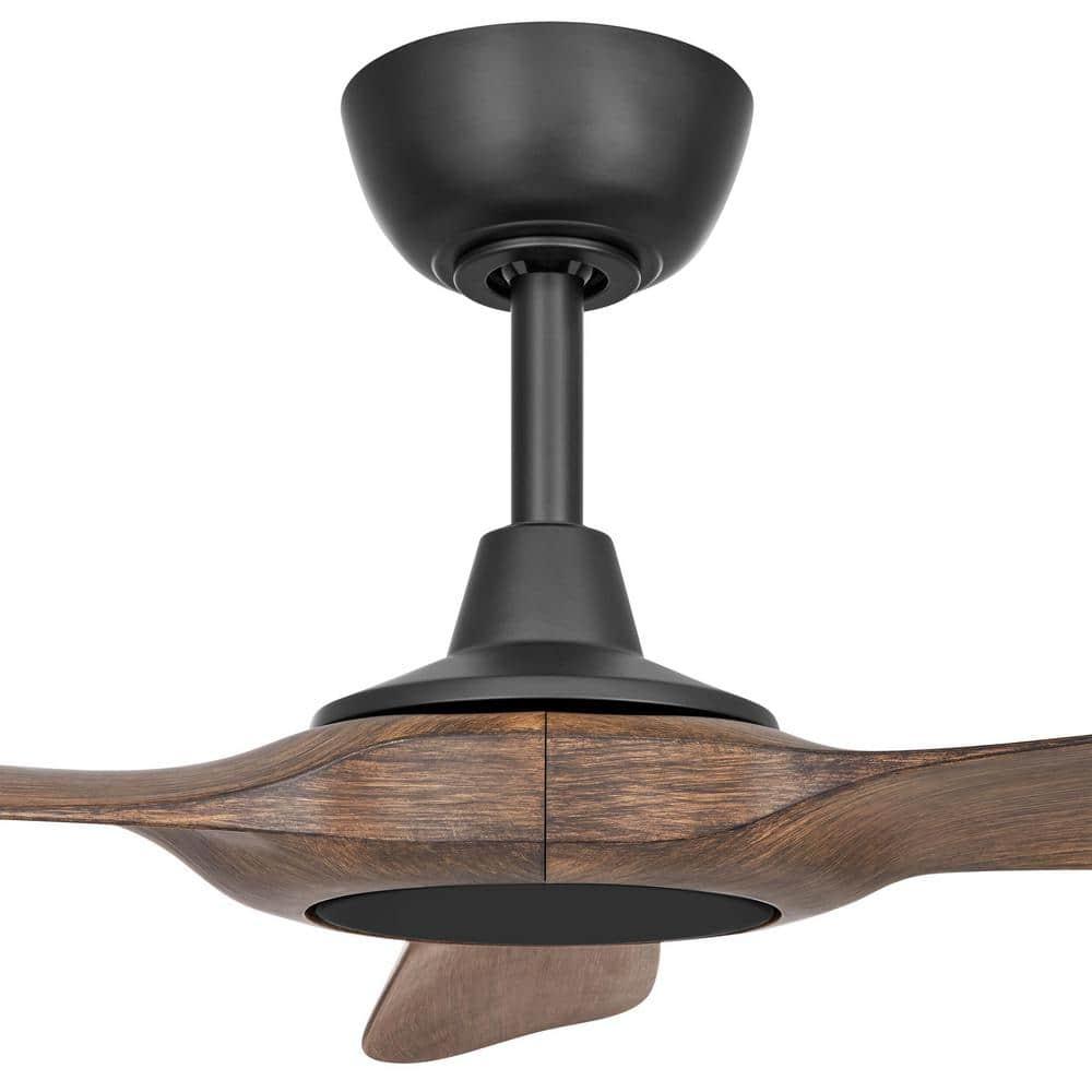 Home Decorators Collection Tager 72 in. Indoor/Outdoor Matte Black Smart Ceiling Fan with Remote Control Powered by Hubspace