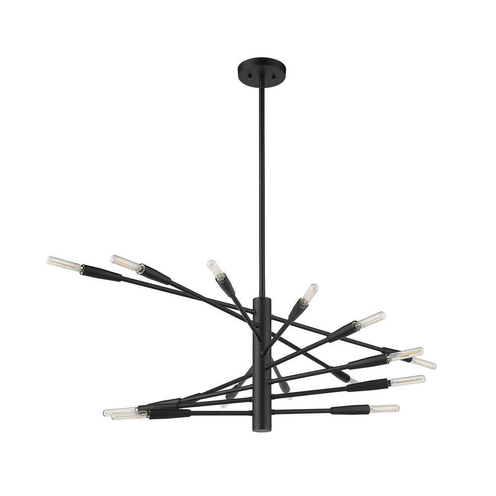 Z-Lite Ascension 16 - Light Chandelier in  Matte Black