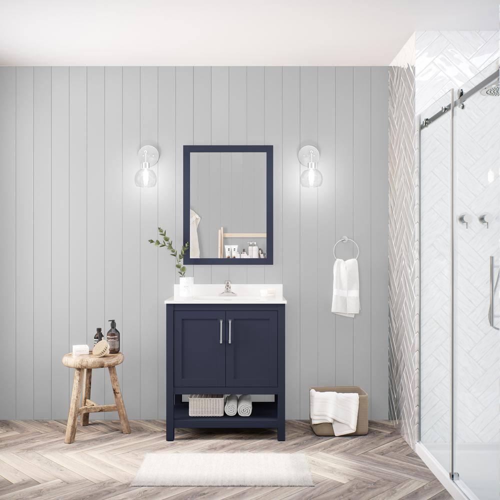 OVE Decors Vegas 30" Midnight Blue Single Bathroom Vanity Set
