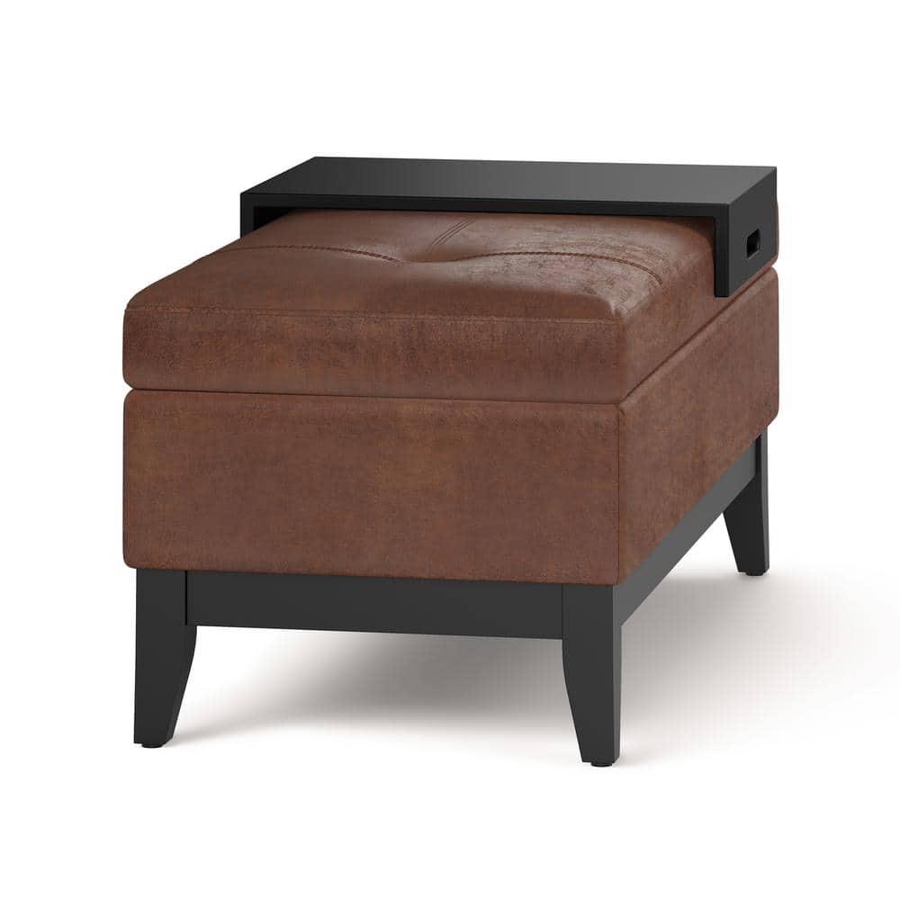 Oregon Faux Leather Ottoman