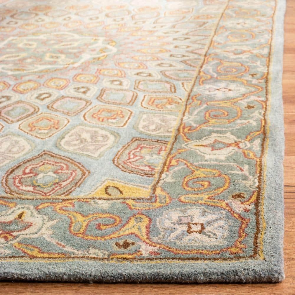 Heritage HG914 Hand Tufted Area Rug - Blue/Grey - 3'x5' - Safavieh.