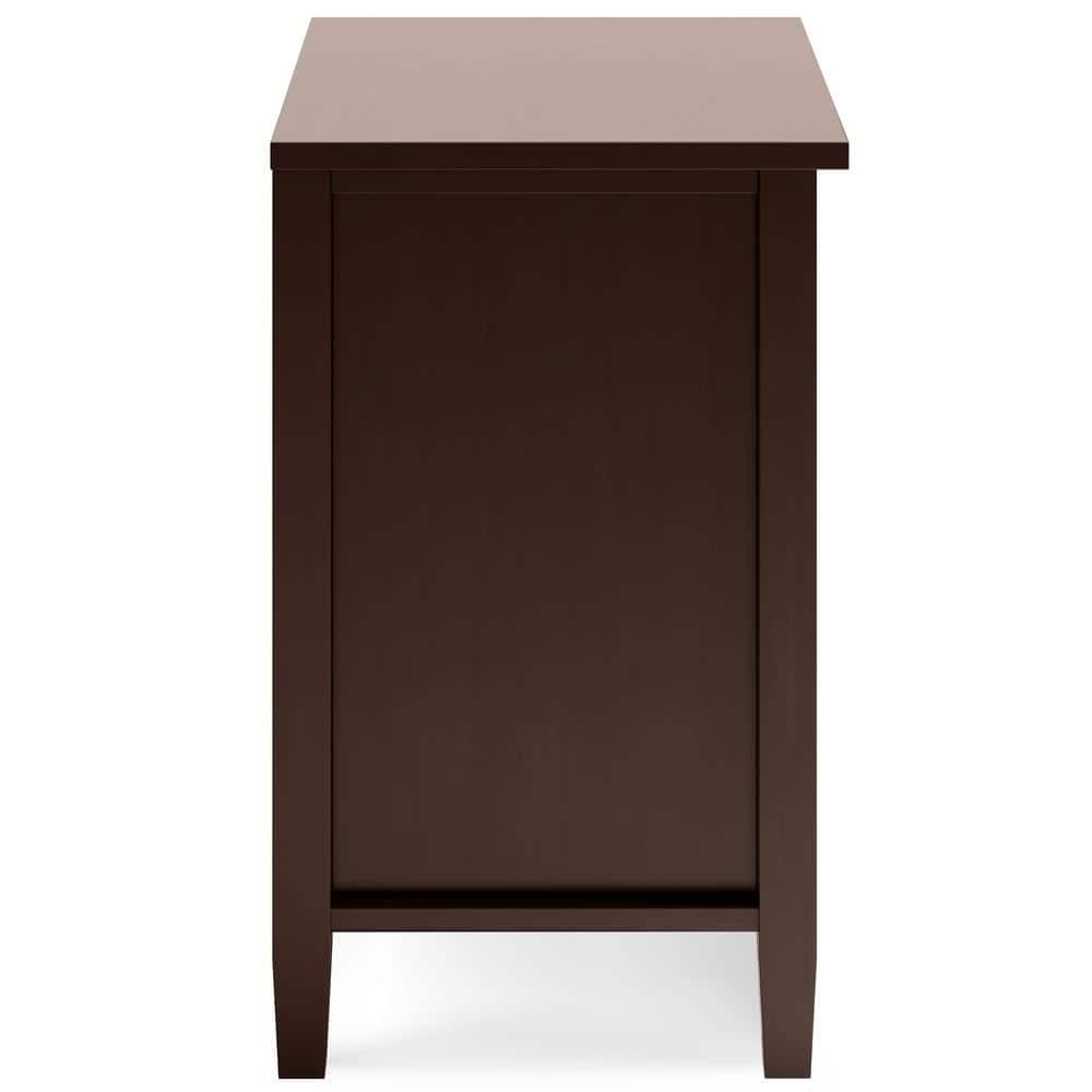Simpli Home Warm Shaker 24"W Solid Wood Bedside Table with Two Drawers