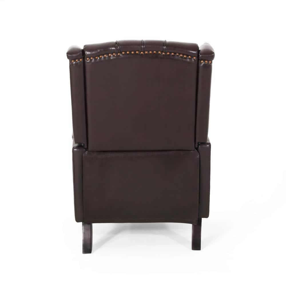 Walter Brown Bonded Leather Recliner Club Chair - Christopher Knight Home: Comfortable Seating, 250lb Capacity