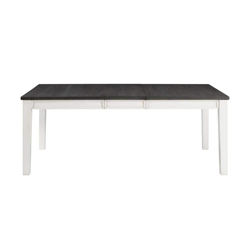 Jamison Two-Tone Extendable Dining Table with Storage White - Picket House Furnishings: Modern Rectangular Kitchen Table, Seats 4-6