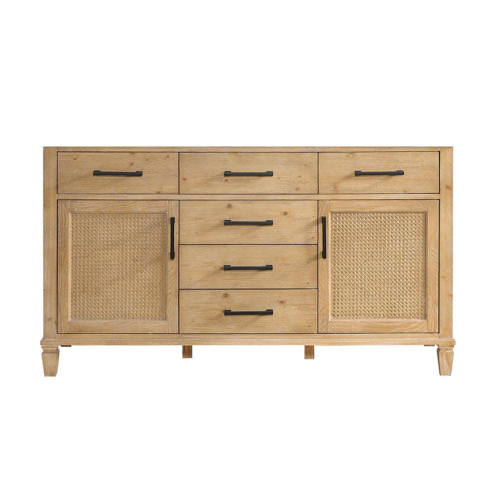 Altair Solana 59.2" Double Bathroom Vanity Base Only in Weathered Fir
