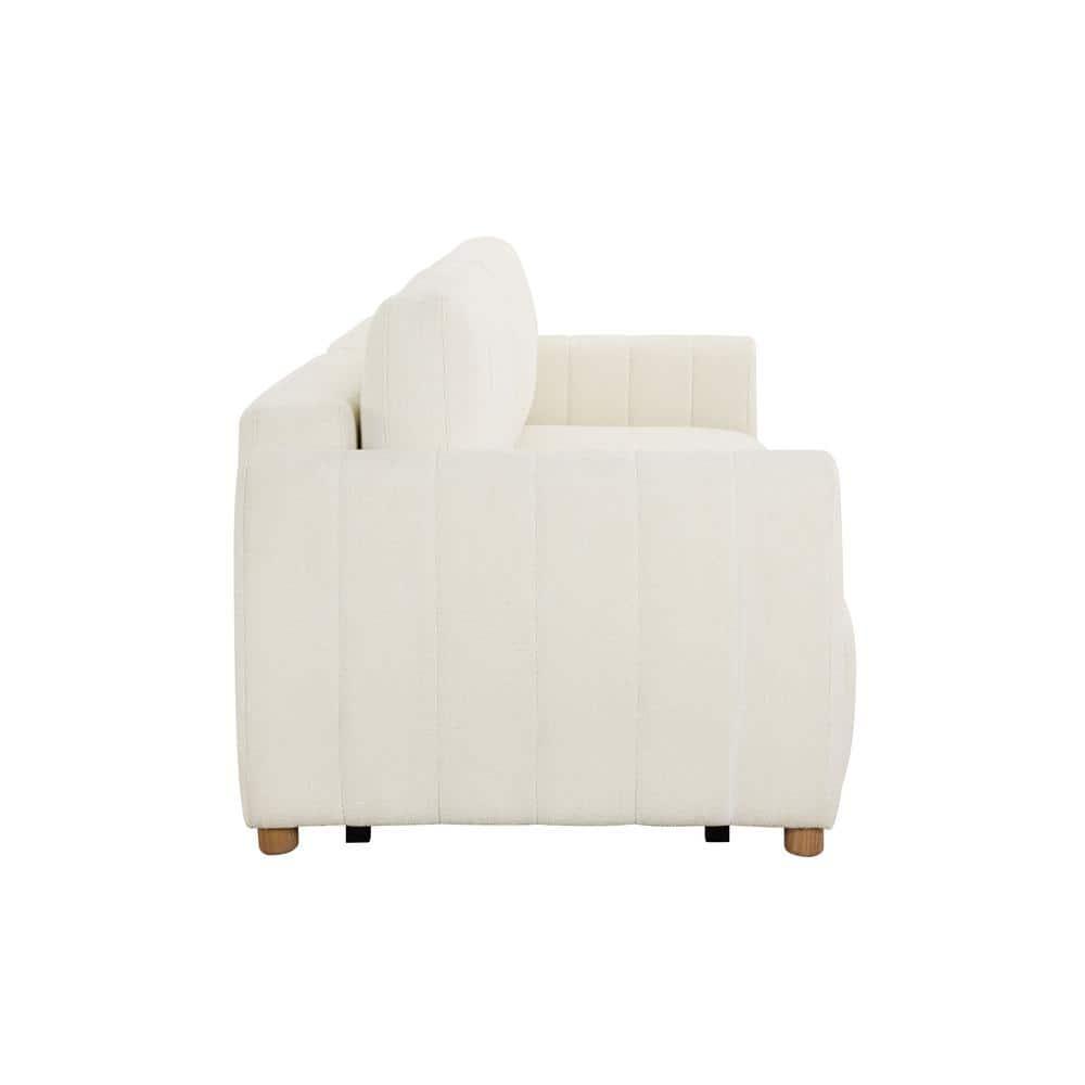 Serta Lowry 91.7" Queen Size Channel Tufted Convertible Sleeper Sofa