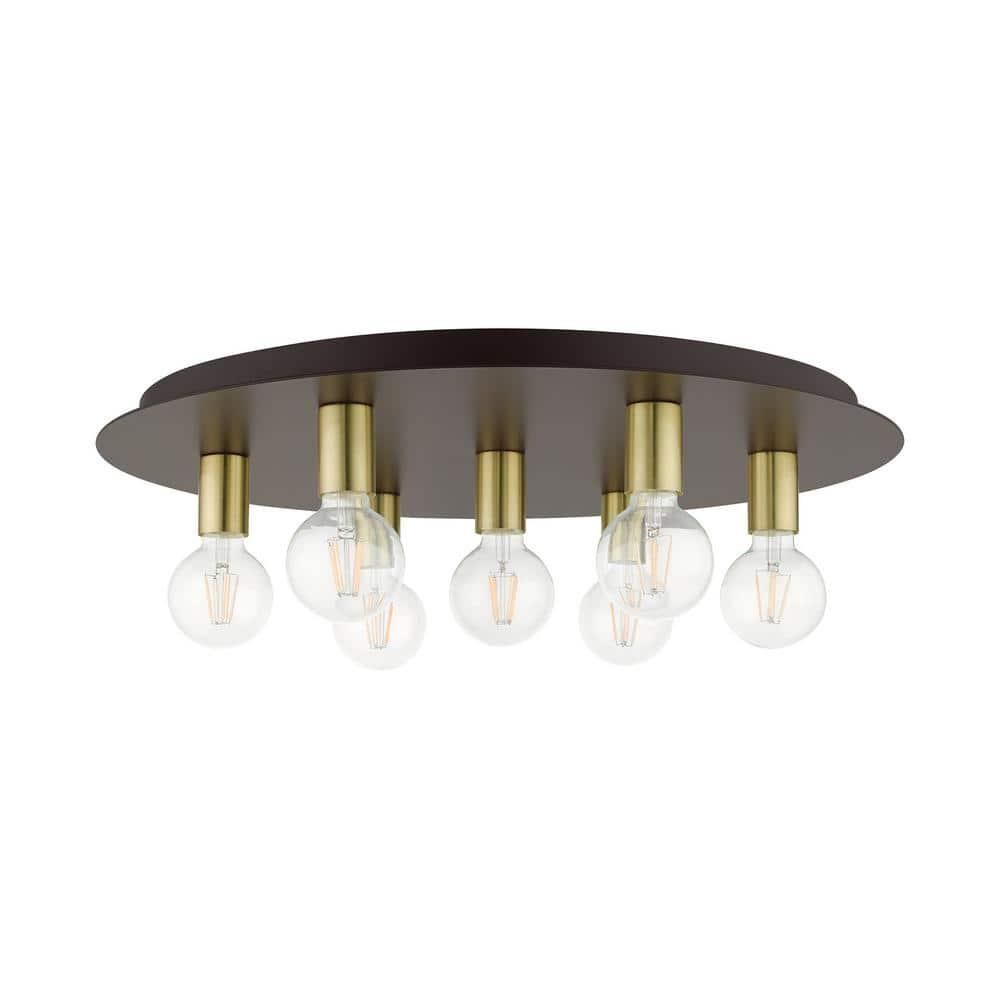 Livex Lighting Hillview 7 - Light Flush Mount in  Bronze