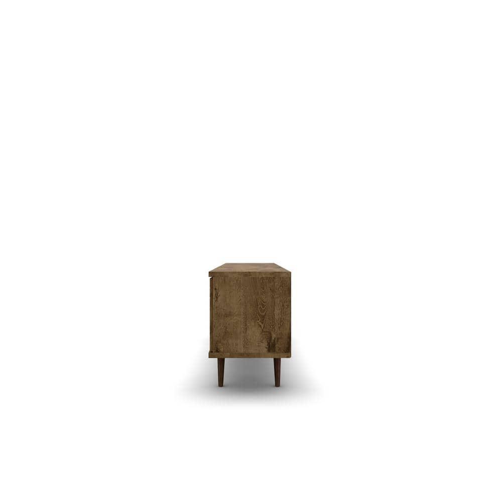 Liberty 2 Shelves and 2 Doors TV Stand for TVs up to 60" Rustic Brown - Manhattan Comfort
