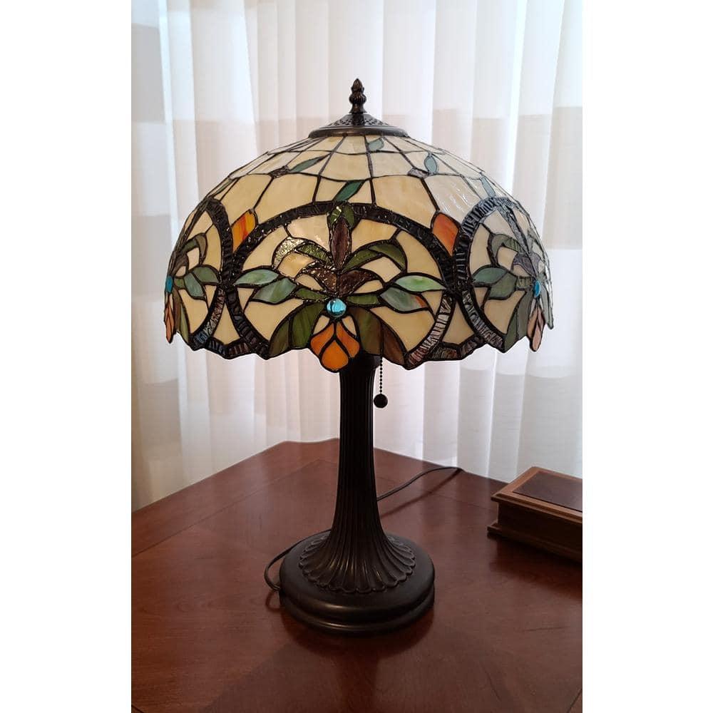 Amora Lighting Tiffany Style Multi-Color Table Lamp 23" Tall