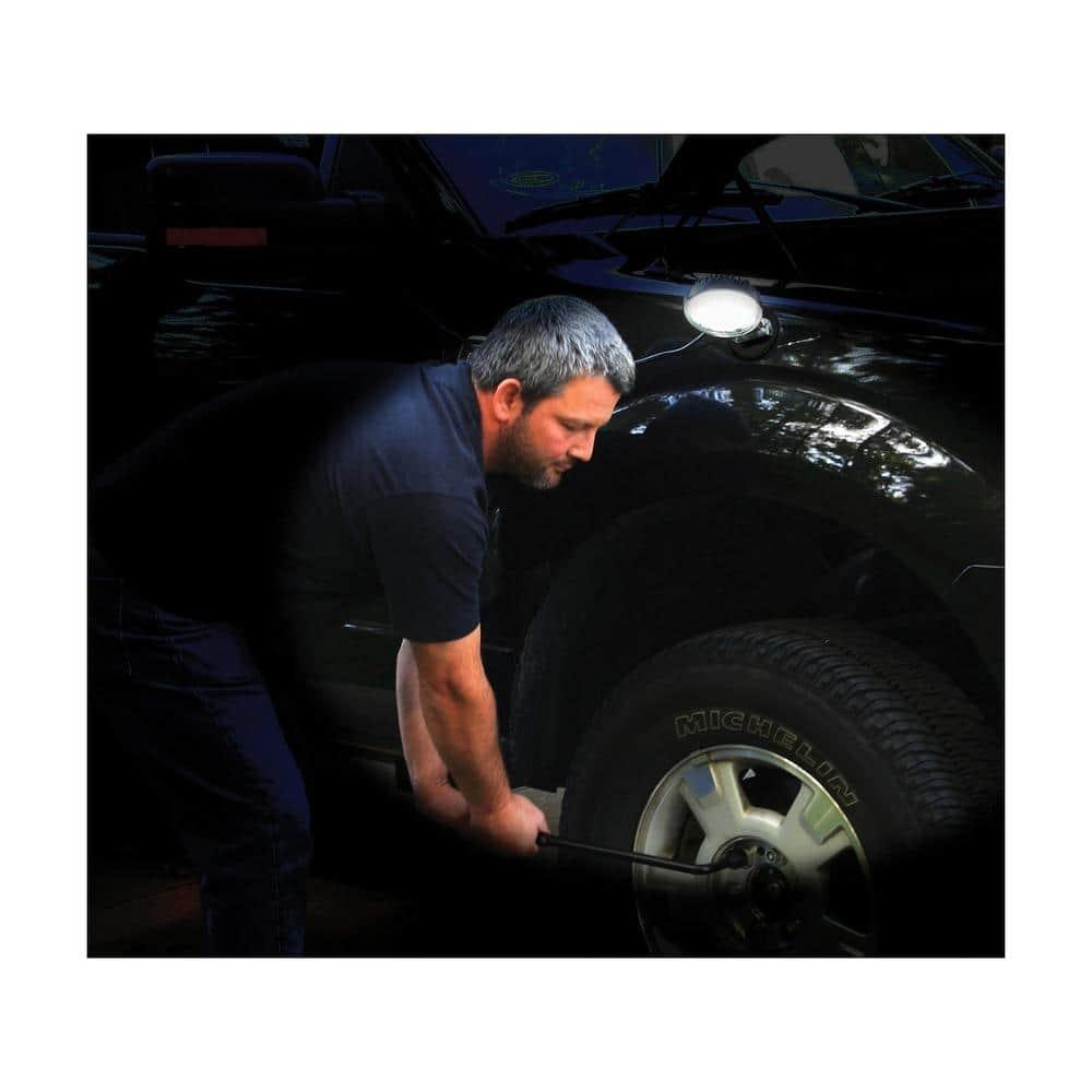 Buyers Products 1492130 4" MMF7 Round LED Flood Light w/Magnetic Mounting Base, 6 LEDs, 1,140 Lumens, 30" Lead Length, Work Flood Light For Trucks, Trailers, ATVs, RVs & More