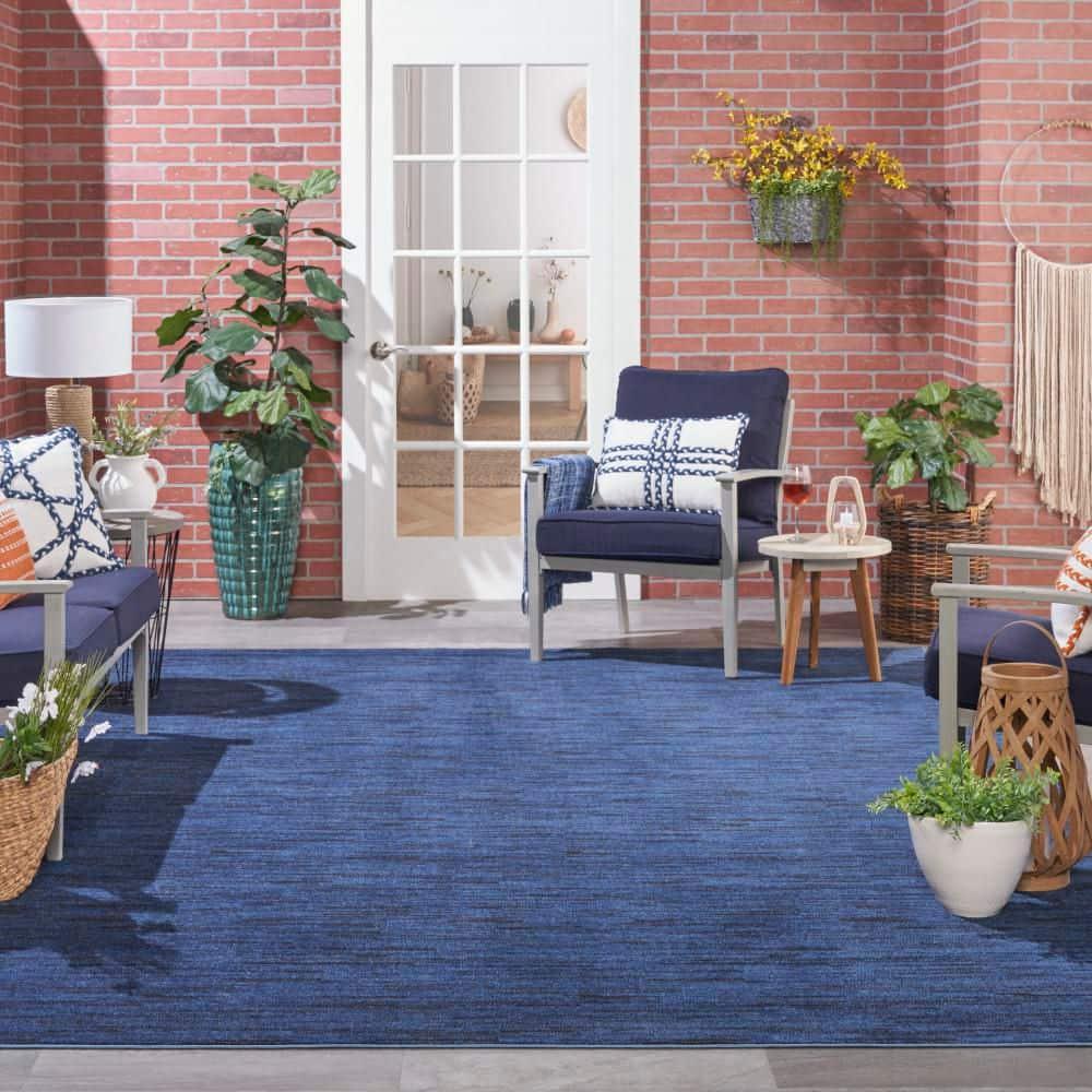 Nourison Nourison Essentials NRE01 Indoor/outdoor Area Rug - Midnight Blue 10' x 14'