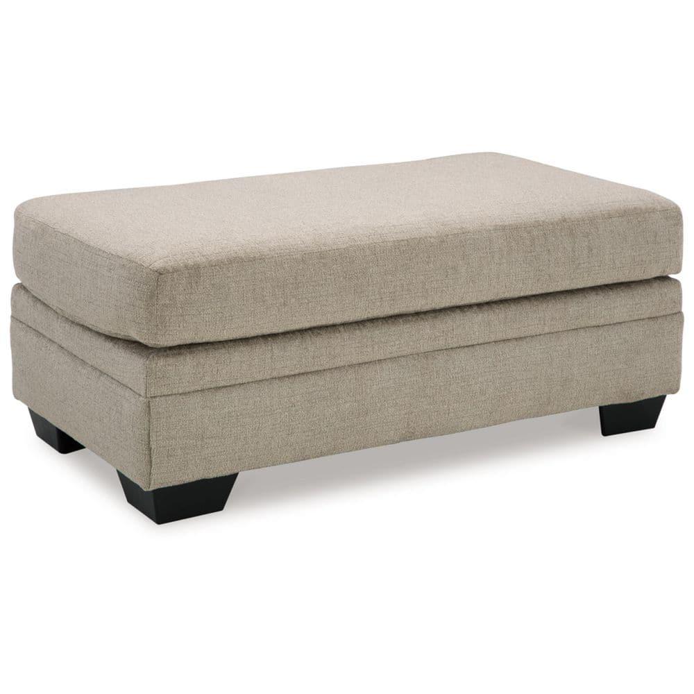 Signature Design by Ashley Stonemeade Upholstered Ottoman, Taupe Brown