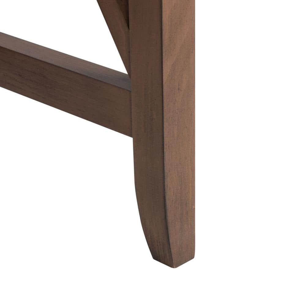 SAFAVIEH Kaytee Solid Retro X Side Writing Desk, Brown