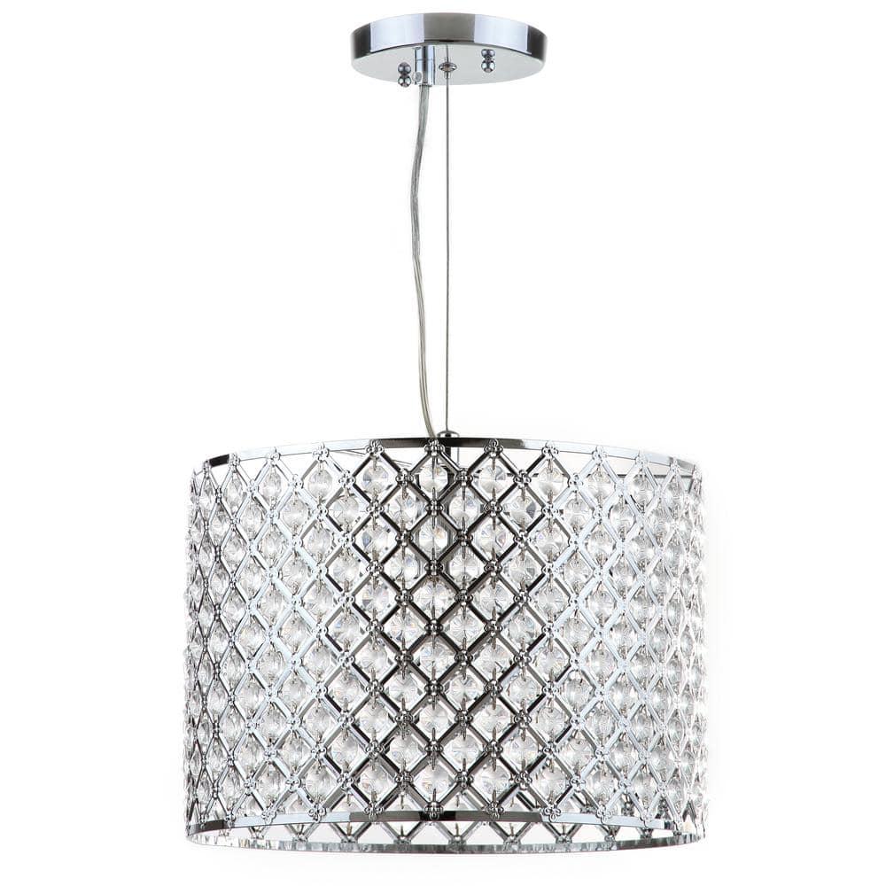 Silva Diamond Chandelier - LIT4444 - Clear/Chrome - Safavieh