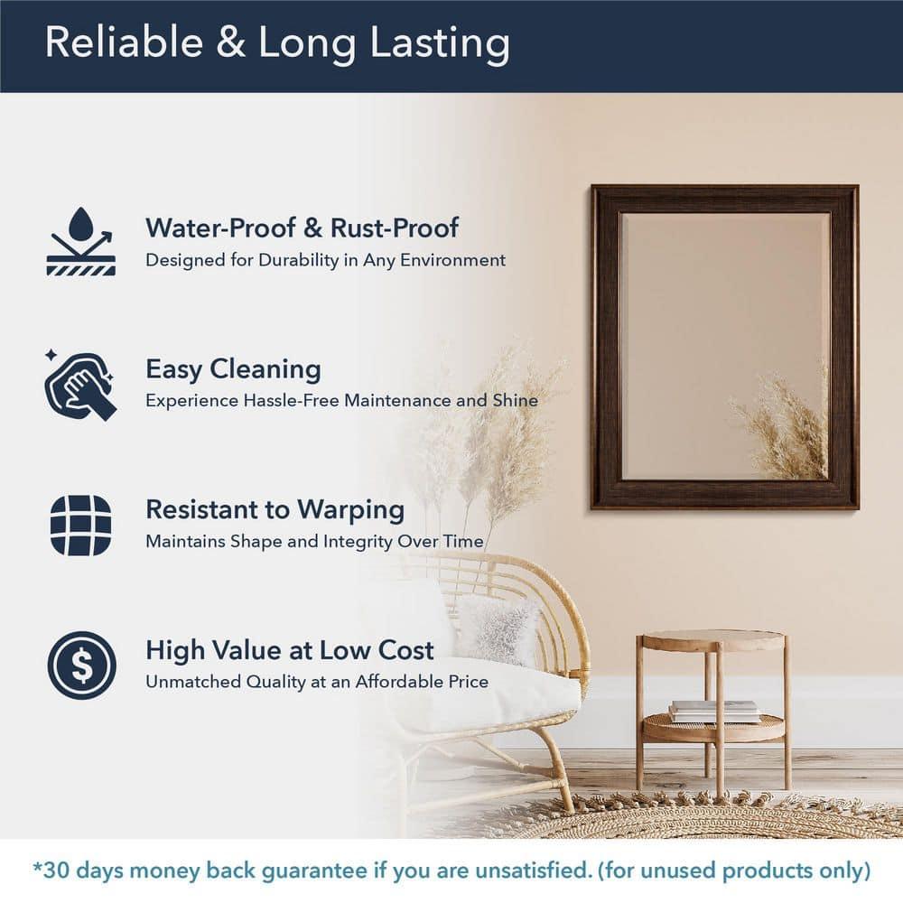 Head West Oil rubbed Bronze Framed Beveled Accent Wall Vanity Mirror - 28 x 34