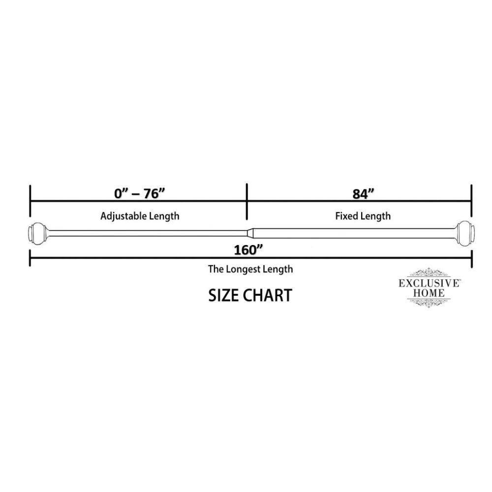 Amalgamated Textiles EXCLUSIVE HOME Crystal Ball 1" Curtain Rod and Finial Set