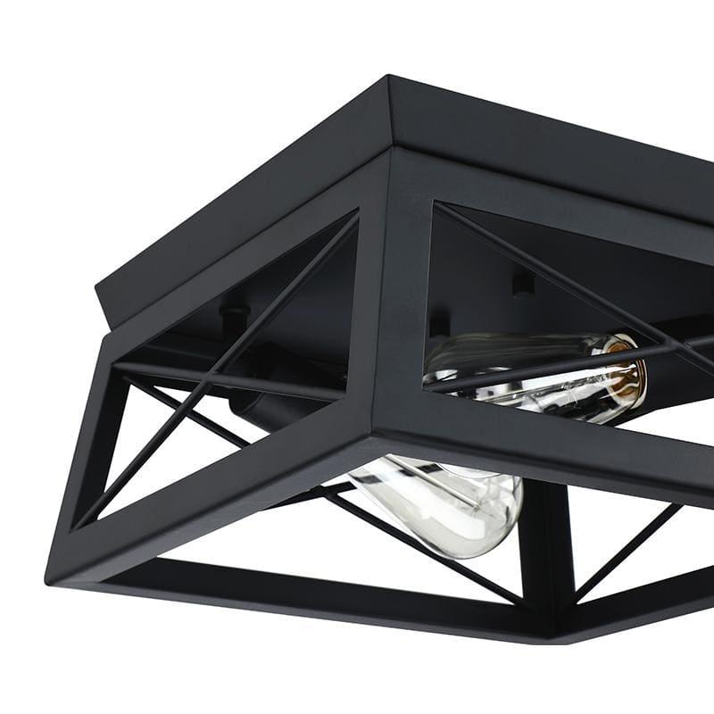 Moen 2-Light Finished Cage Classic Modern Dimmable Flush Mount Light