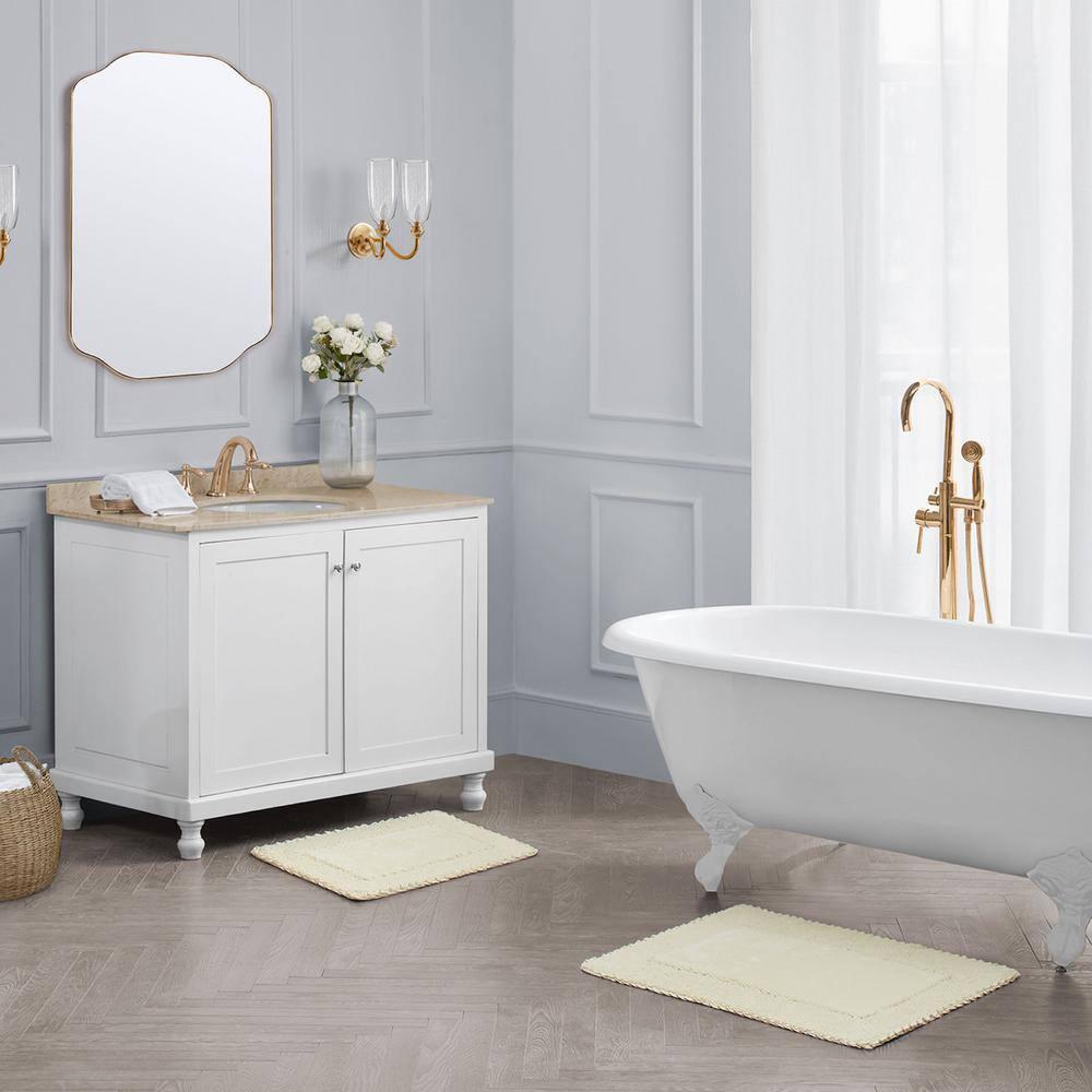 Laura Ashley Laura Ashley Ruffle 100% Cotton Bath Rugs