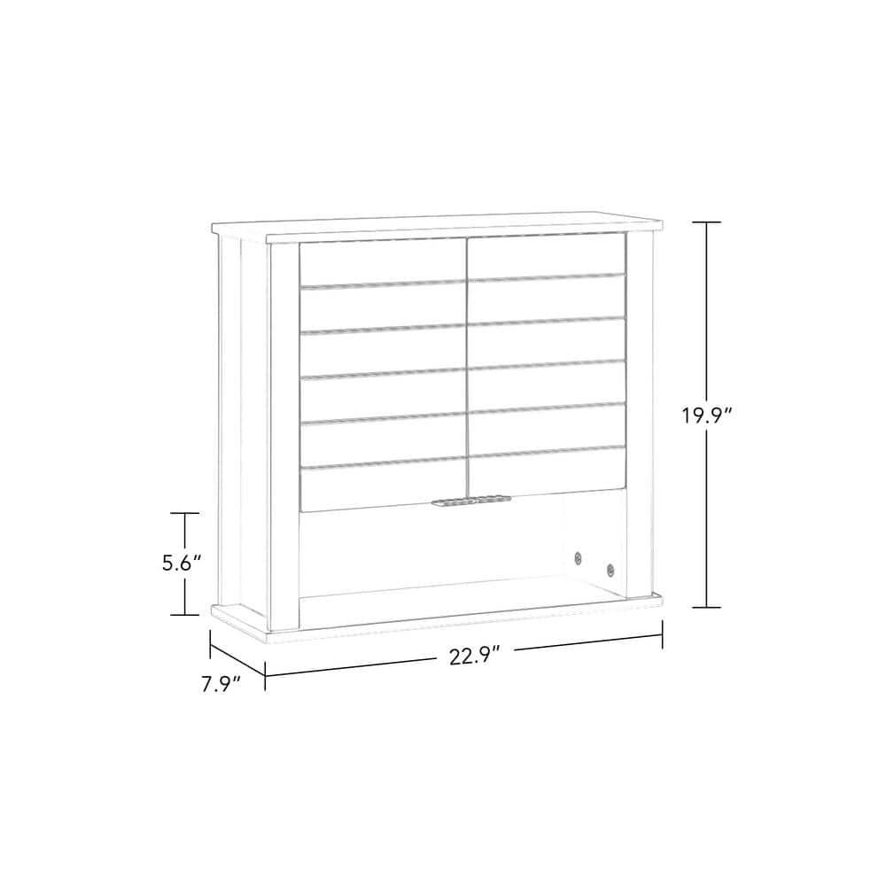 RiverRidge Home RiverRidge Madison Two-Door Bathroom and Laundry Wall Mount Storage Medicine Cabinet with Fixed and Adjustable Shelf