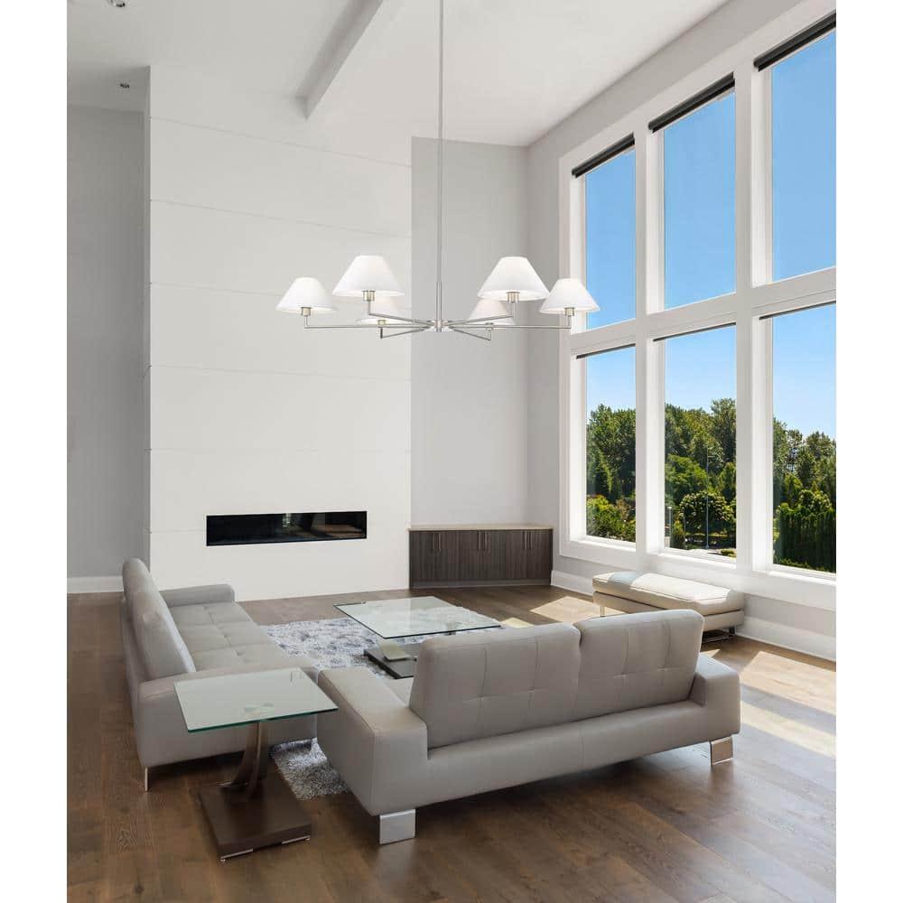 Z-Lite Leila 6 - Light Chandelier in  Brushed Nickel