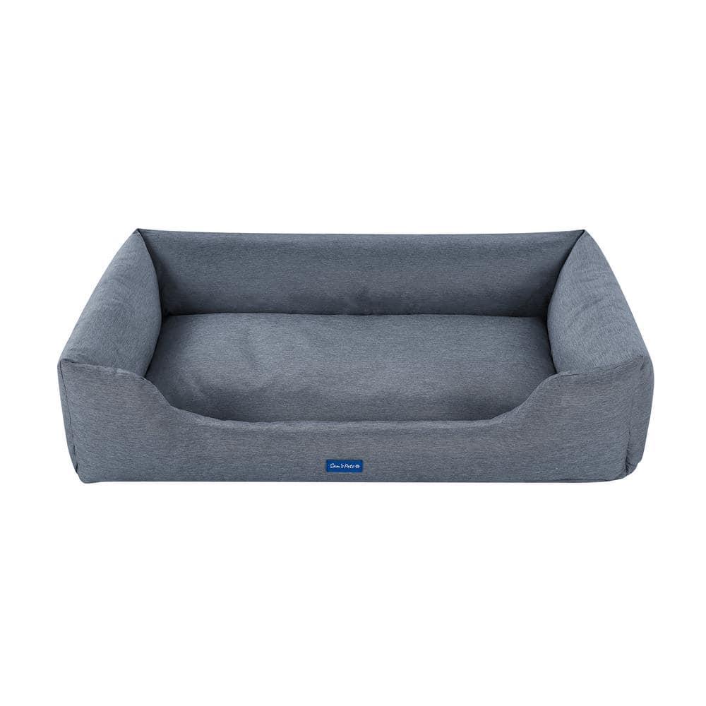 Sam's Pets Missy Large Navy Blue Rectangular Dog Bed