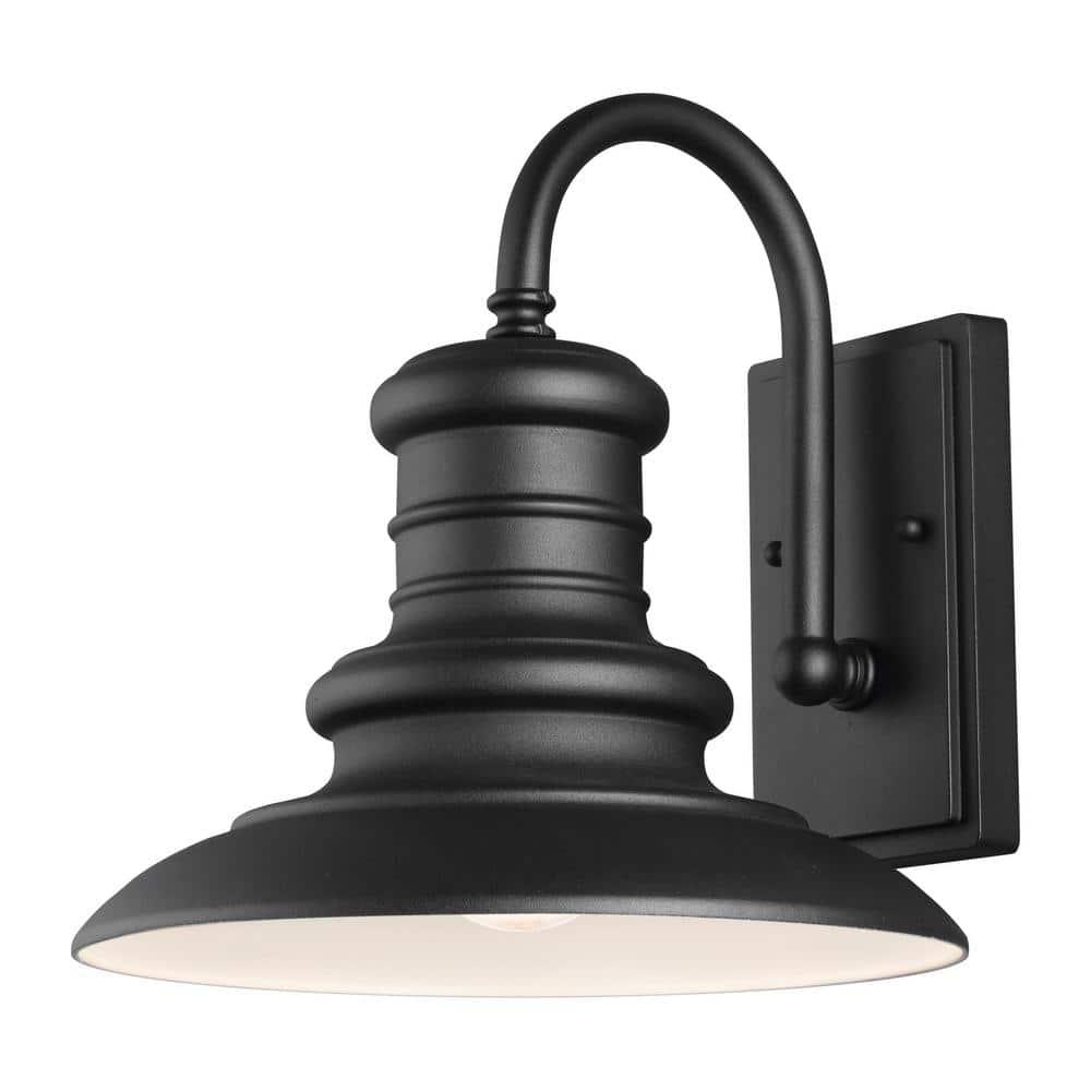 Generation Lighting Redding Station 12 1/2" High Black Outdoor Wall Light