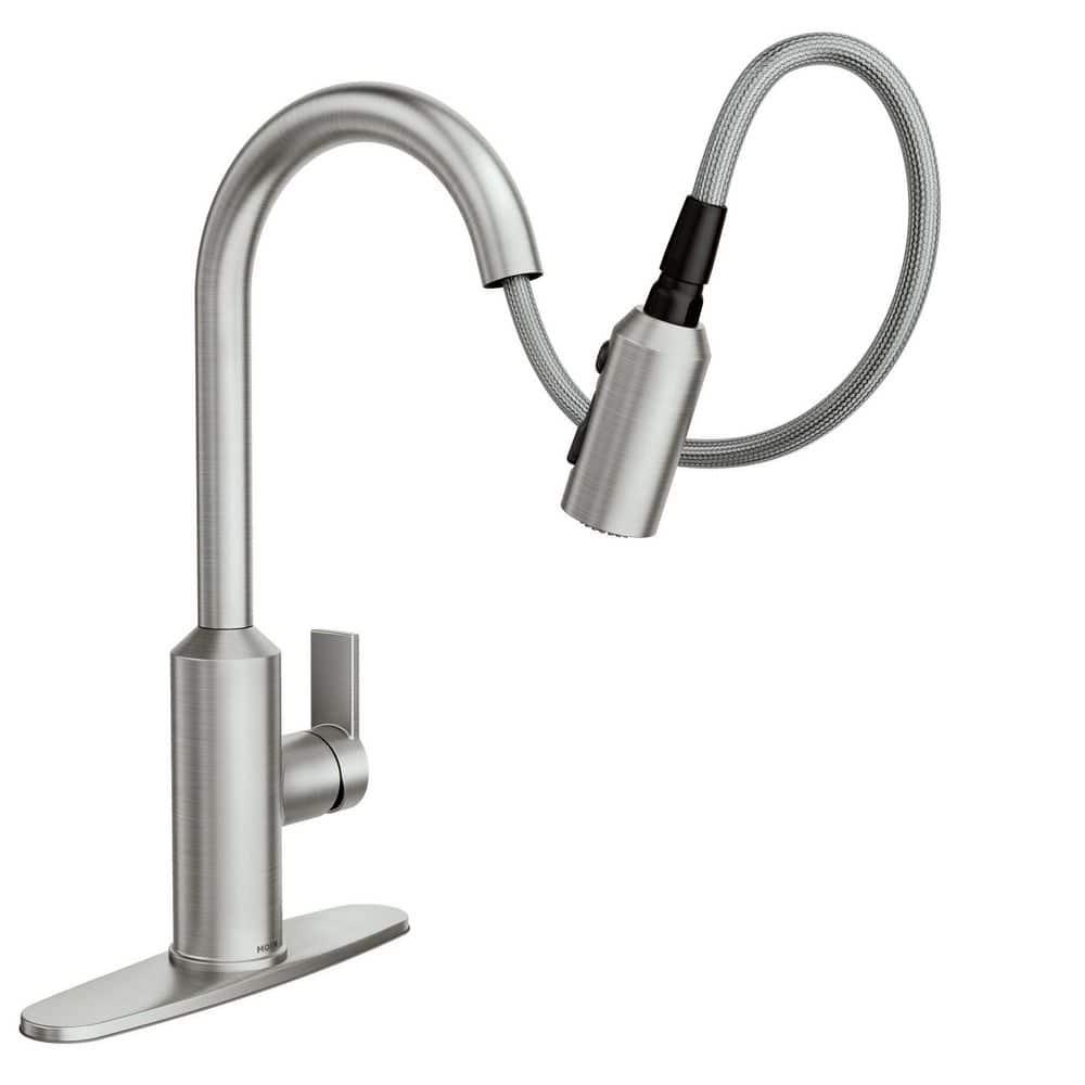 Brushed Nickel Single-Handle Pull-Out Spray Kitchen Faucet
