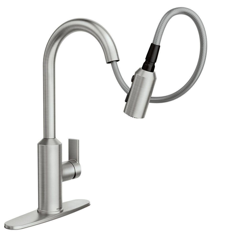 Brushed Nickel Single-Handle Pull-Out Spray Kitchen Faucet