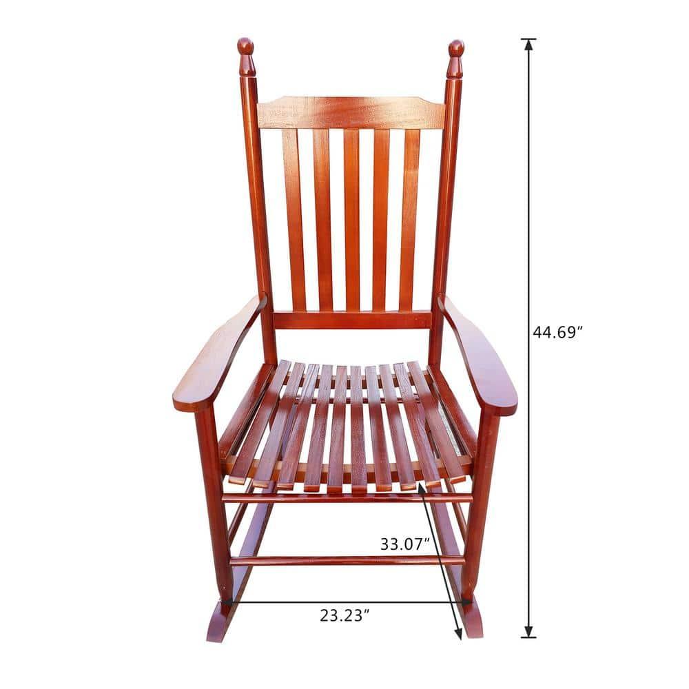 Wooden Porch Rocking Chair Brown