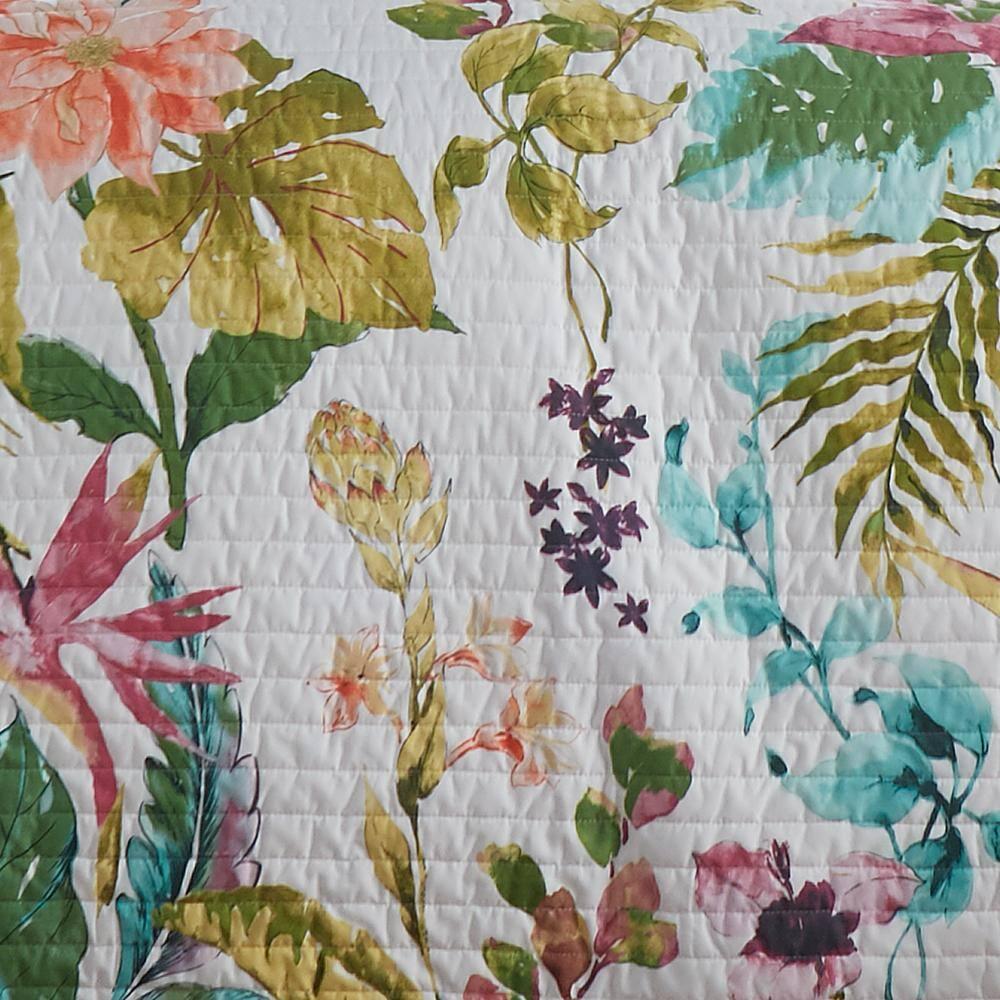 Malana Tropical Quilt Set - King Quilt and Two King Pillow Shams Multi - Levtex Home