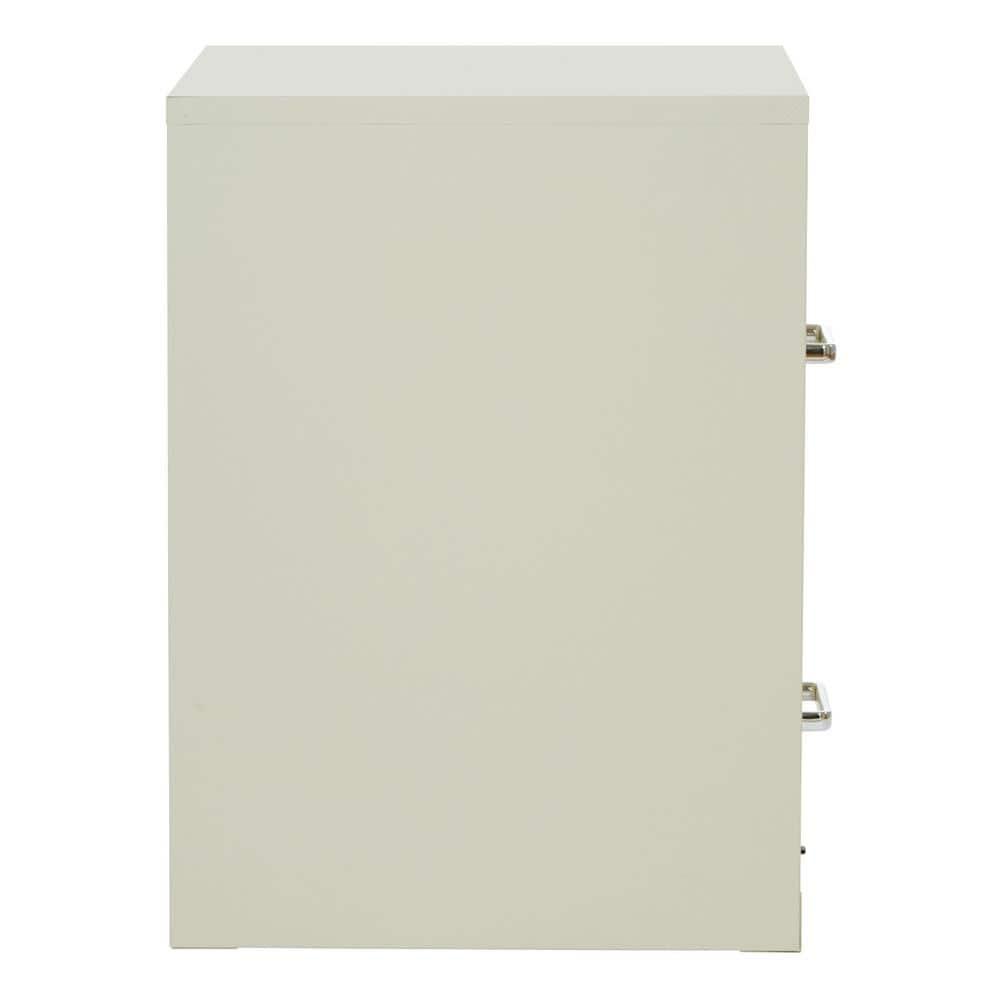 2 Drawer Locking Metal File Cabinet in Tan