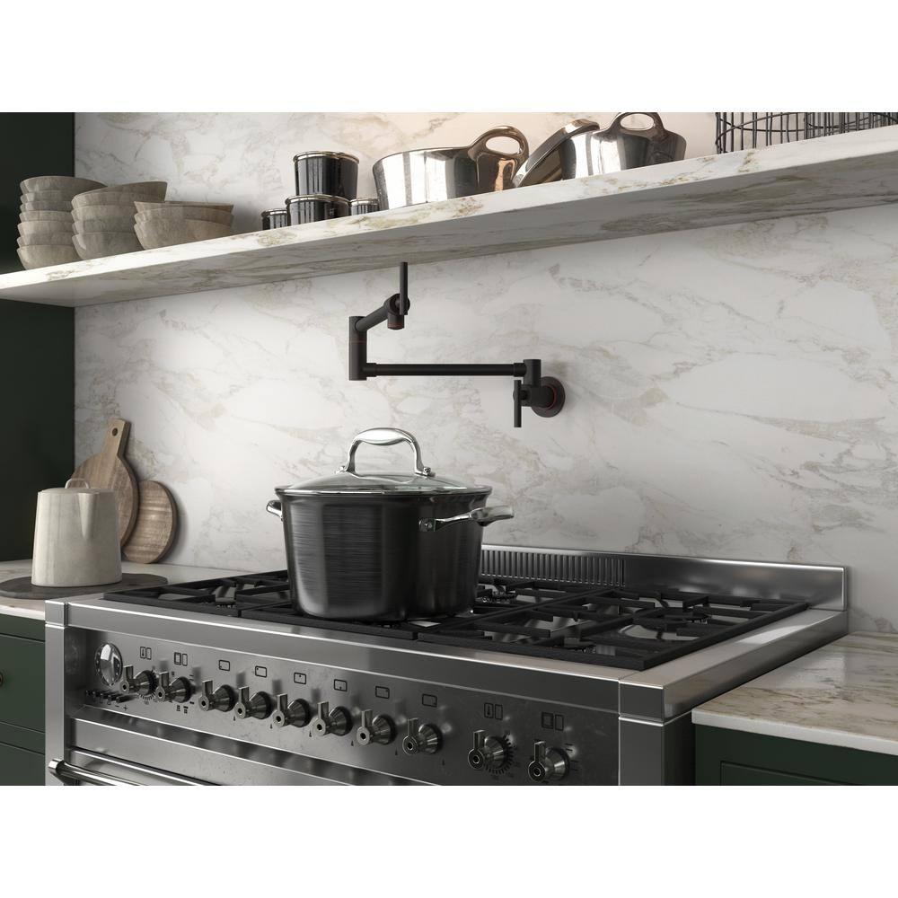 ANZZI Braccia Series 24" Wall Mounted Pot Filler With Accessories