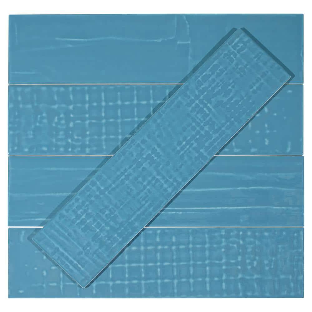 Andova Perfecto-Marvelli 4-in. x 16-in. Subway Textured Glossy Ceramic Wall Tile