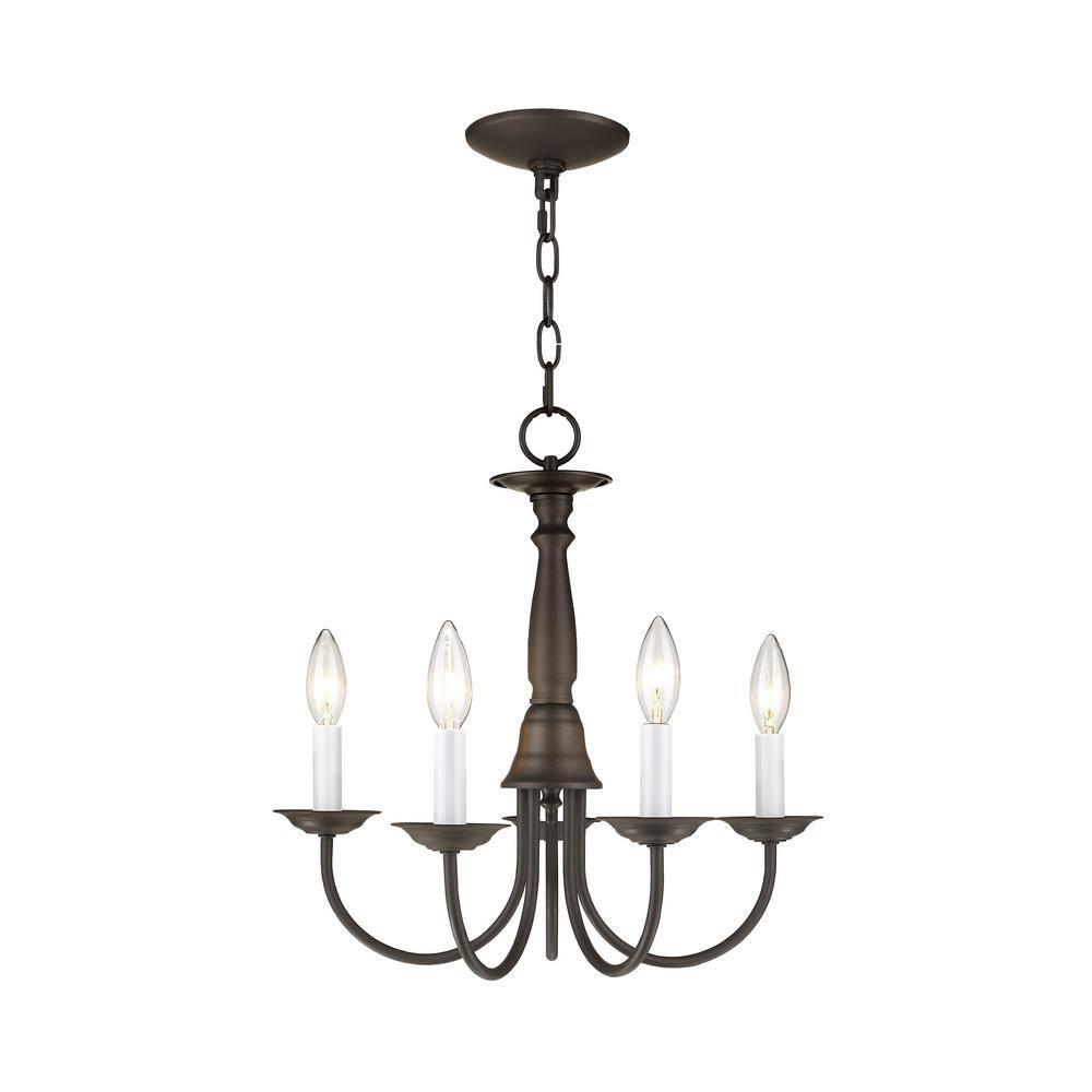 Livex Lighting Home Basics 5 - Light Chandelier in  Bronze