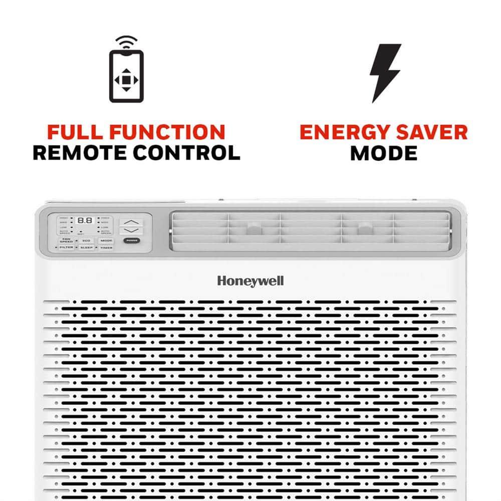 Honeywell 8,000 BTU Digital Window Air Conditioner, Remote, LED Display, 4 Modes, Eco, 350 sq ft Coverage