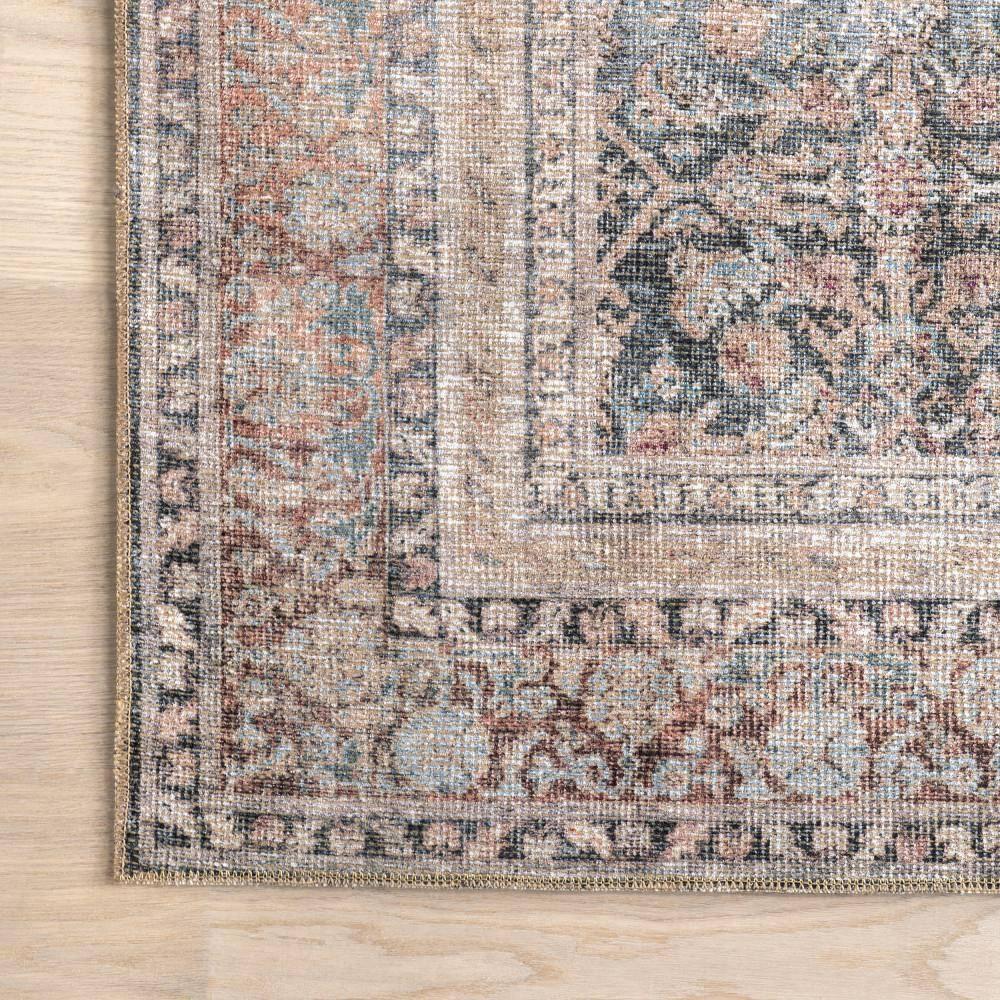Nuloom Hillstone Collection Elfrieda Traditional Vintage Medallion Area Rug, 7' 10" x 10', Light Beige