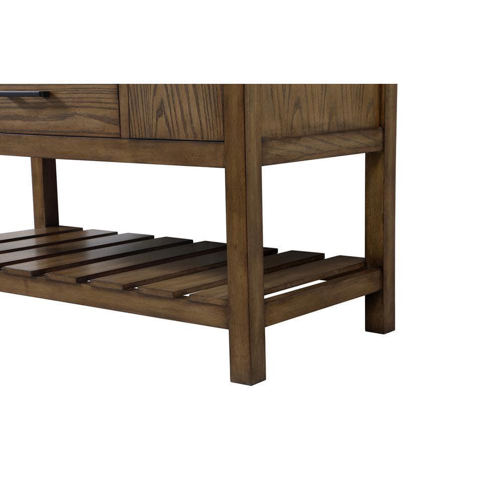 Elegant Kitchen and Bath Elegant Kitchen and Bath 42 Inch Single Bathroom Vanity in Driftwood with Backsplash