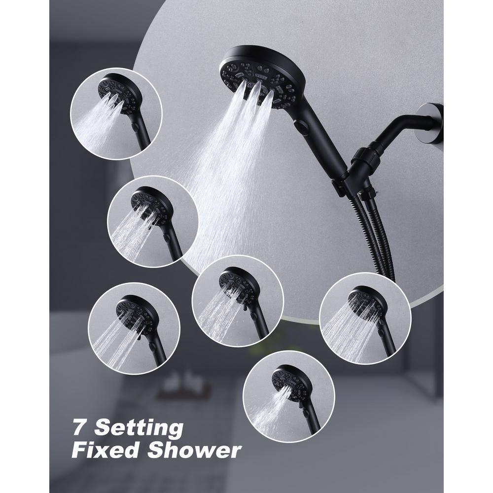 ARCORA AR9101400D Single Handle 7-Spray Tub & Shower Faucet Set 1.8 GPM Handheld Shower With Brass Rough-In Valve
