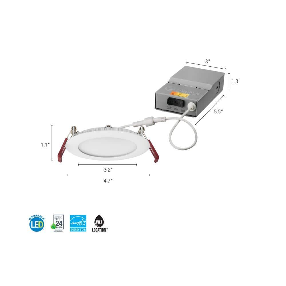 Wafer 4'' LED Retrofit Recessed Lighting Kit
