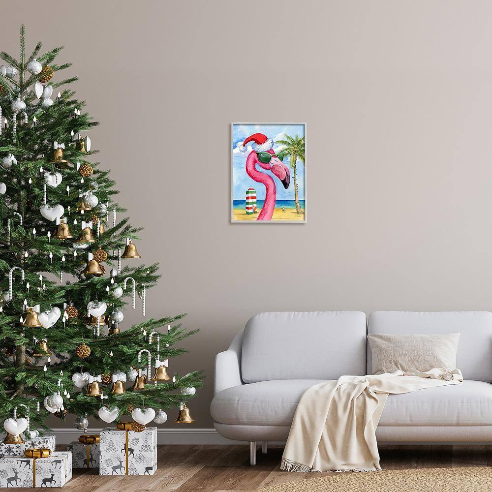 Stupell Industries " Flamingo Tropical Christmas " by Paul Brent