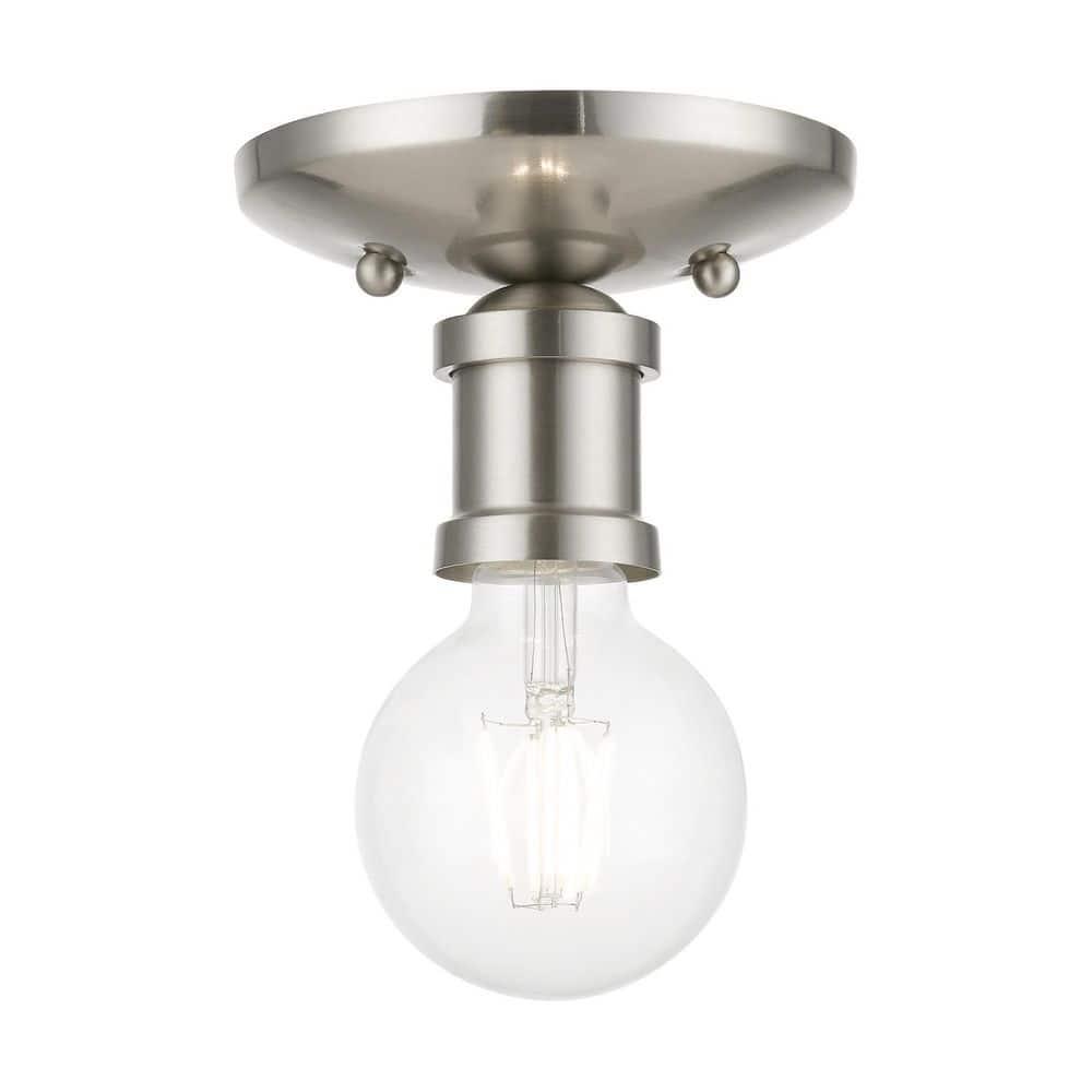 Livex Lighting Lansdale 1 - Light Flush Mount in  Brushed Nickel