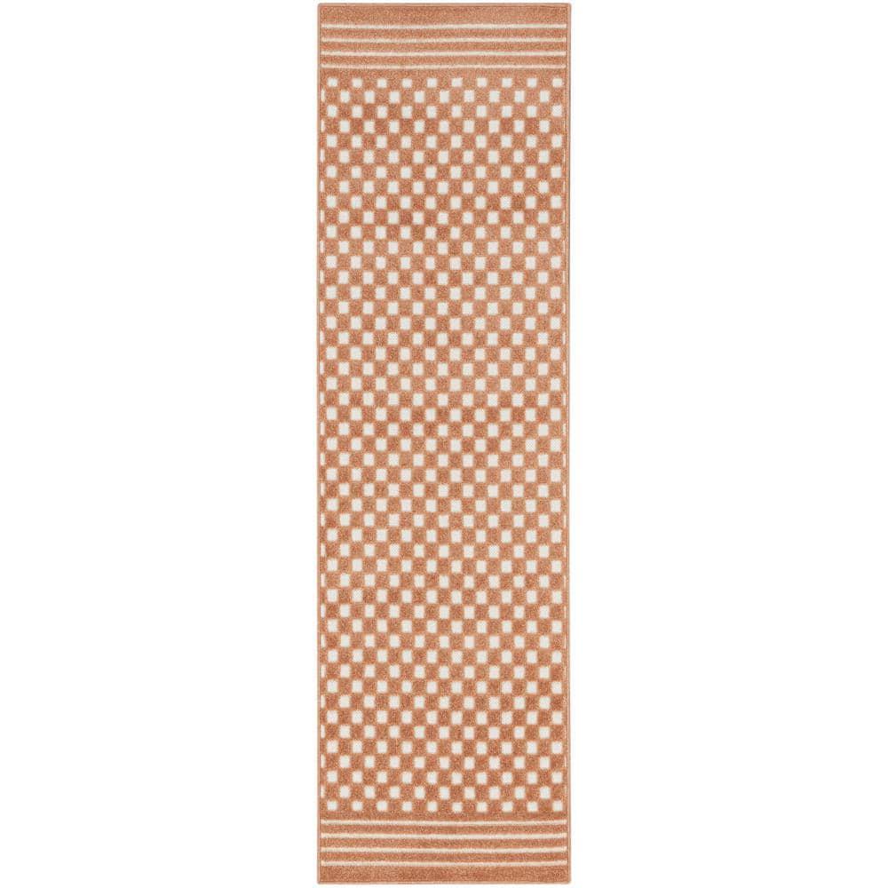 Nourison Casual 2' x 6' Copper Modern Indoor Rug