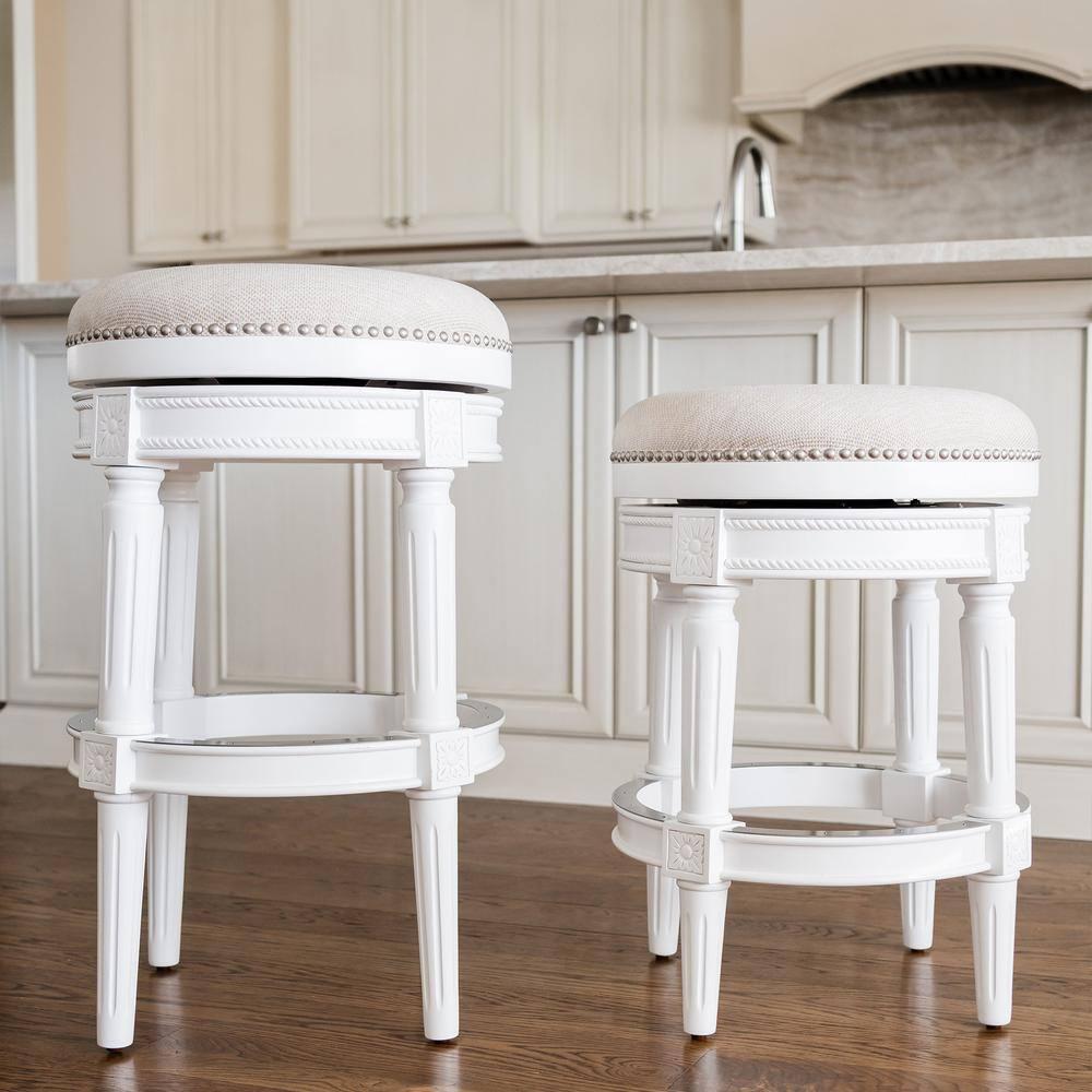 Maven Lane Maven Lane Pullman Backless Stool with Fabric Upholstery