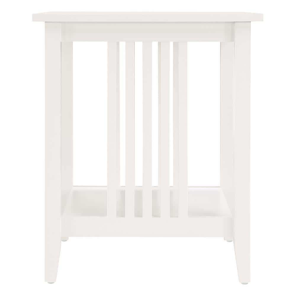 Sierra Side Table Engineered Wood in White Finish