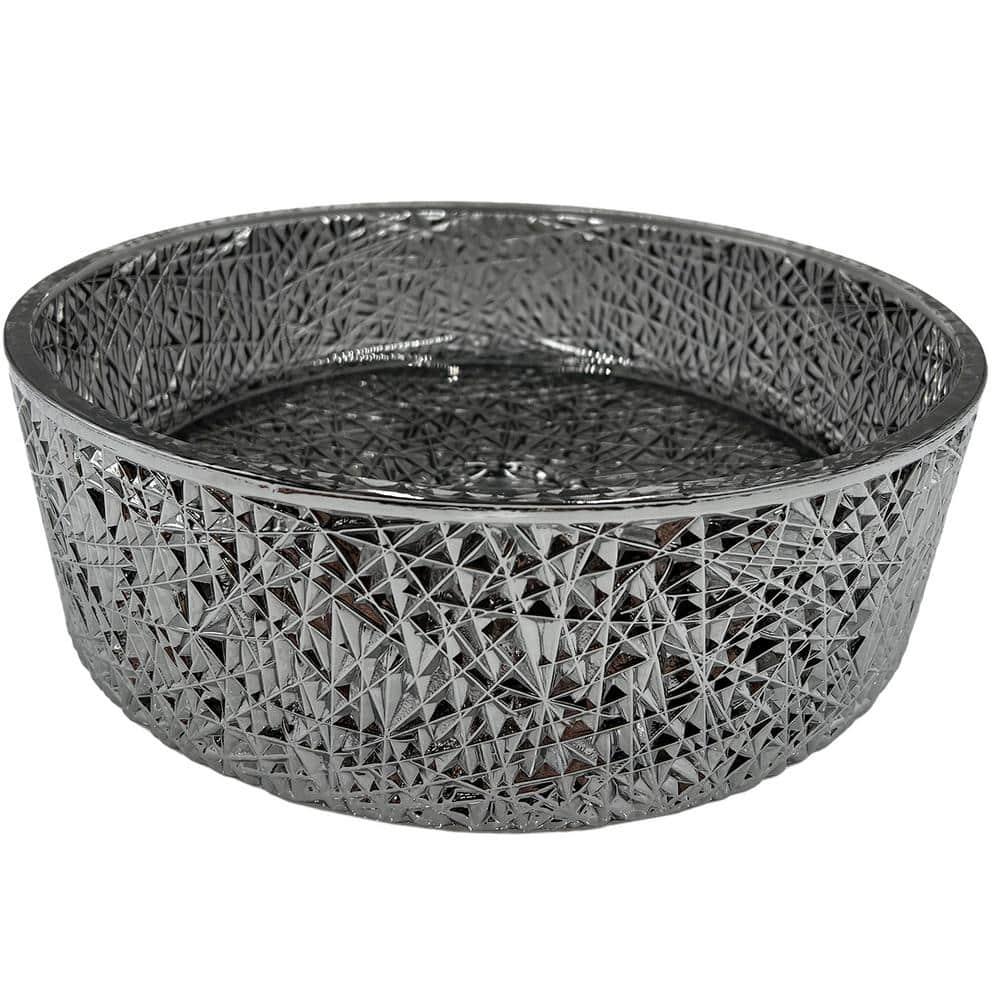 Stadium 14" Glass Circular Bathroom Vessel Sink - Timeless Collection