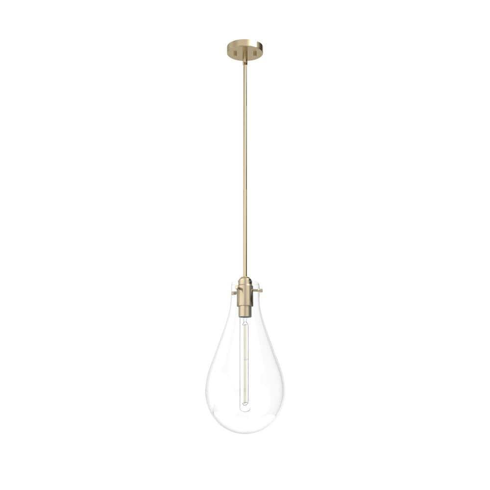 Hunter - Lundin 1-light Alturas Gold, Medium Size Pendant Light, Dimmable, Formal Style, Teardrop Shaped, for Bedrooms, Kitchens, Dining, Living Rooms - 19564