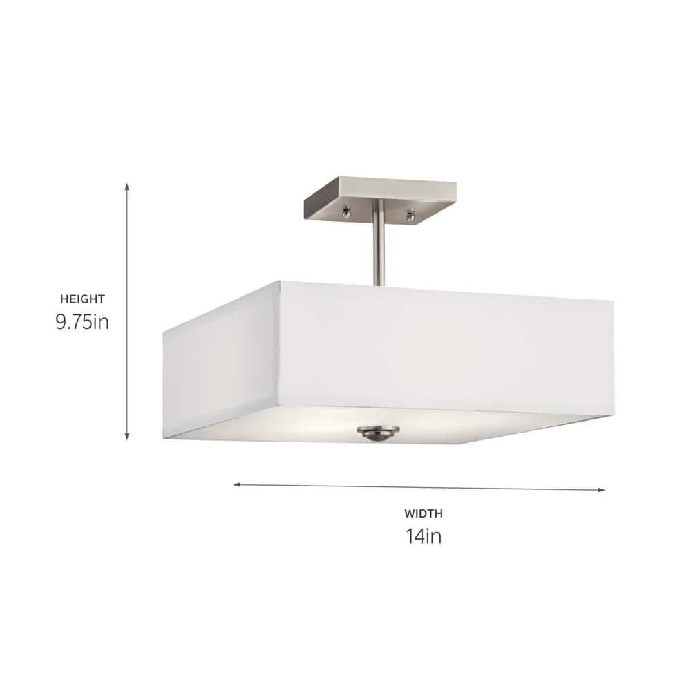 Kichler Lighting Shailene 3 - Light Semi-Flush Mount in  Brushed Nickel