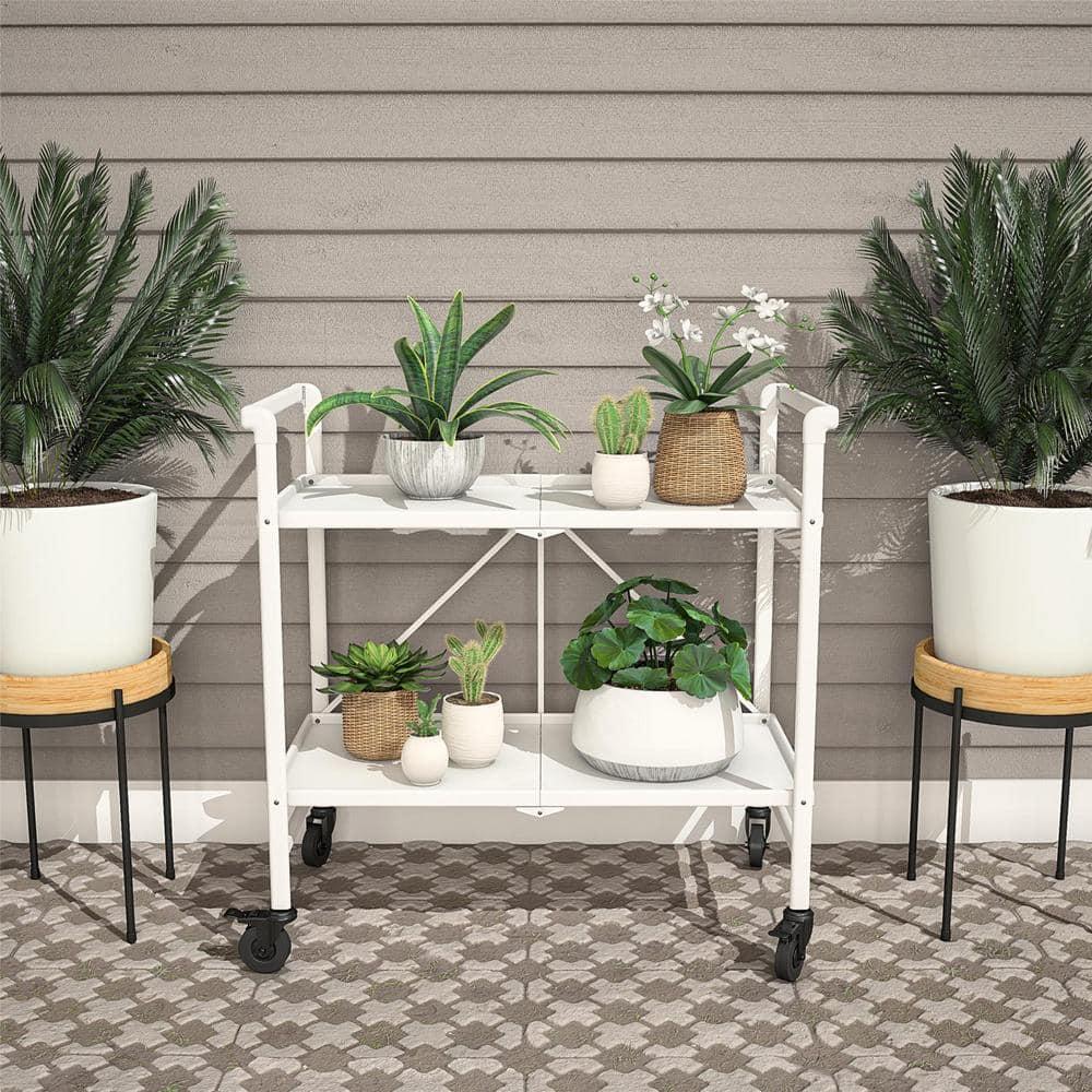 COSCO Indoor/Outdoor Folding Serving Cart with Wheels